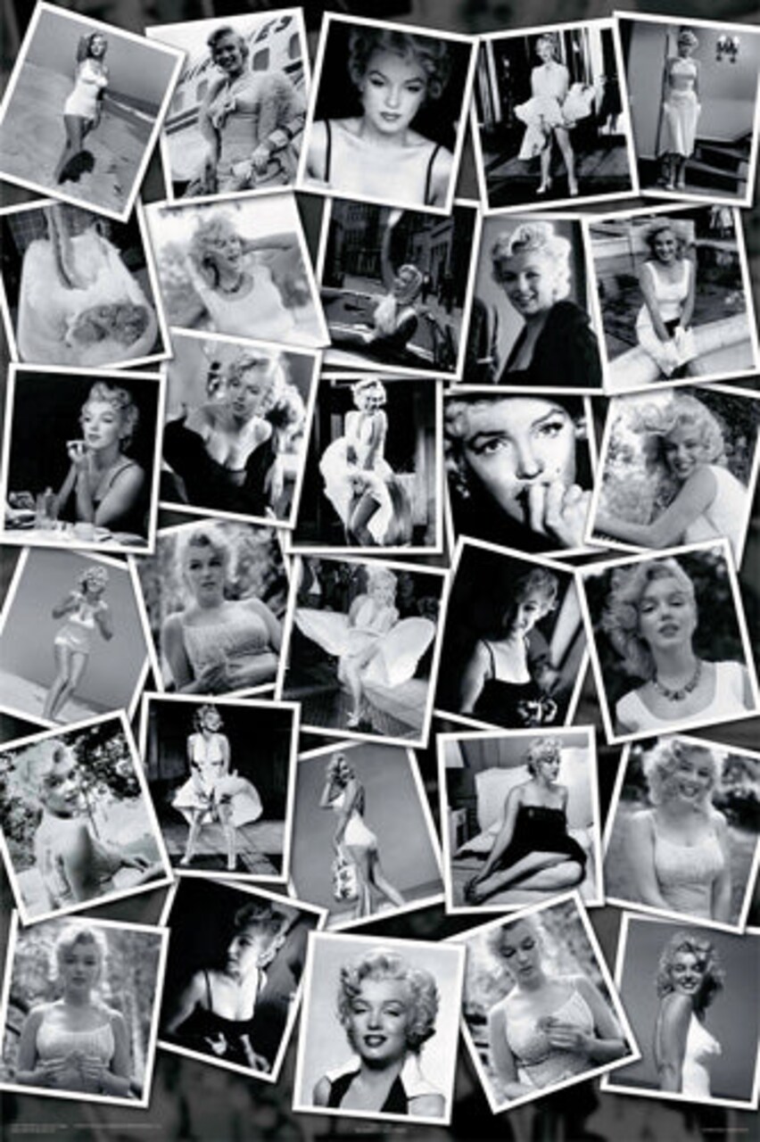 Marilyn Monroe Collage Art Print by Sam Shaw - Iconic 36x24 " Wall Decor
